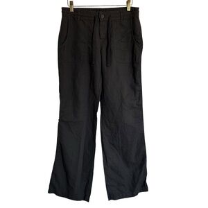 Gap Linen Wide Leg Pants in Cast Iron Color Size 1